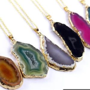 Natural Stone Pendant Necklace